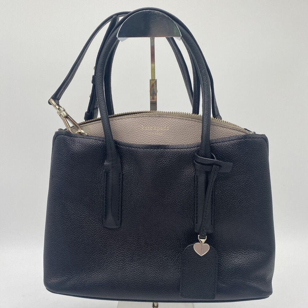 Kate Spade New York Margaux Satchel Bag Crossbody Strap Zipper Black Pink